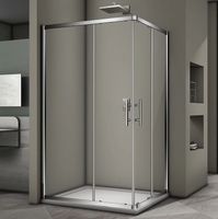 Душевой уголок Veconi Rovigo RV-30 100x80 RV30-10080PR-01-19C3 профиль Хром стекло прозрачное — фото 2, Душевые уголки