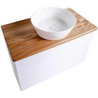 Товар: Тумба с раковиной Orange Otto 75 Ot-75TuWOOD+B08-360W подвесная Белая Ясень - фото 4 Тумба с раковиной Orange Otto 75 Ot-75TuWOOD+B08-360W подвесная Белая Ясень — фото 4, Тумбы с раковиной