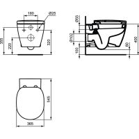 Комплект унитаза с инсталляцией Ideal Standard Connect W220102 с сиденьем Микролифт — фото 6, Комплекты унитаз + инсталляция