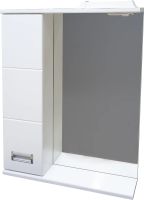 Зеркало со шкафом DIWO Дмитров 60 L СО-Дм04060-011Л с подсветкой Белое — фото 5, Мебель для ванной