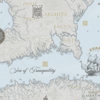 Обои Solo Geo SL8838-24 Винил на флизелине (1,06*10) Голубой, Карты — фото 1, Обои для стен