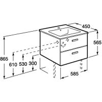 Тумба под раковину Roca Victoria Nord 60 ZRU9000028 подвесная Белая — фото 2, Тумбы под раковину