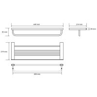 Полка для полотенец Bemeta Organic 157105151 Хром — фото 3, Полки для полотенец