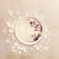 Фреска Ortograf 3D 30746 Фактура флок FLK Флизелин (2,7*2,7) Розовый, Цветы/Абстракция — фото 2, Фрески