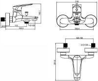 Смеситель для ванны Jacob Delafon Elite E32909-CP Хром — фото 2, Смеситель для ванны