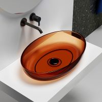 Раковина-чаша Abber Kristall 60 AT2801Opal Коричневая — фото 1, Раковины накладные