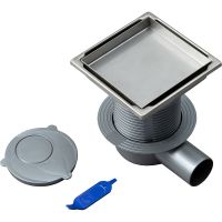 Душевой трап Logan L004-150 306894 с решеткой Нержавеющая сталь / под плитку — фото 2, Трапы для душа