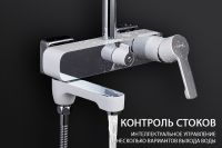 Душевая система Gappo G02-8 G2402-8 Белая Хром — фото 9, Душевые стойки