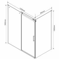 Душевой уголок Vincea Como 130x90 VSR-1C9013CLB профиль Черный стекло прозрачное — фото 8, Душевые уголки