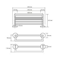 Полка для полотенец Bemeta Omega 104205072 Хром — фото 2, Полки для полотенец