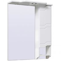 Зеркало со шкафом Runo Стиль 65 R УТ000002339 с подсветкой Белое — фото 1, Зеркальные шкафы в ванную