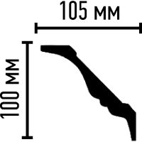 Карниз Decomaster DP 366 2400x100x105 мм — фото 3, Карнизы