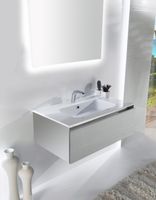 Тумба с раковиной SanVit Кубэ-1 80 kkube1080 в цвете Ral подвесная Шоколад — фото 3, Тумбы с раковиной