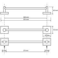 Полотенцедержатель Bemeta Beta 132104012 Хром — фото 2, Полотенцедержатели