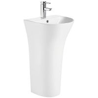 Раковина WeltWasser Leerbach 4842 GL-WT 48 10000013332 Белый глянец — фото 1, Раковины напольные