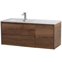 Тумба под раковину BelBagno Kraft 100 L KRAFT-1000-2C-1A-SO-RT-L подвесная Rovere Tabacco — фото 2, Тумбы под раковину