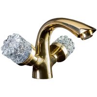 Смеситель для раковины Boheme Crystal 291-CRST Золото — фото 1, Смесители