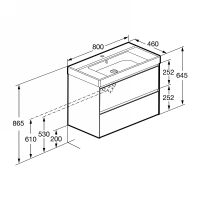 Товар: Тумба под раковину Roca Ona 80 A857630509 подвесная Белая матовая - фото 9 Тумба под раковину Roca Ona 80 A857630509 подвесная Белая матовая — фото 9, Мебель для ванной