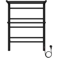 Электрический полотенцесушитель Aquatek Альфа П7 500x700 AQ EL RRP0770BL с полкой Черный муар — фото 1, Электрические полотенцесушители