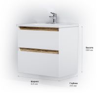 Тумба под раковину AM.PM X-Joy 65 M85AFHX0652WG подвесная Белый глянец — фото 13, Тумбы под раковину
