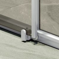 Душевая дверь Maybah Glass MGD-1541-5 1200x1950 раздвижная профиль Хром матовый стекло бронзовое — фото 2, Душевые двери в нишу