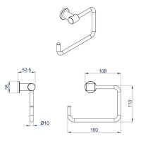 Держатель туалетной бумаги Azario Forny Хром арт-AZ-88310A — фото 2, Держатели туалетной бумаги
