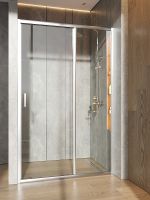 Душевая дверь в нишу Orange E02-120TCR 120 профиль Хром стекло прозрачное — фото 3, Раздвижные душевые двери