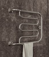 Водяной полотенцесушитель Terminus Фокстрот (1) 500x400 4620768881275 с полкой Хром, боковое подключение, G 1" НР — фото 3, Водяные полотенцесушители