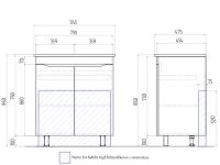 Тумба под раковину Vigo Grani 75 tn.GRI.OSK.75.2D Белая — фото 5, Тумбы под раковину
