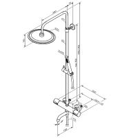 Душевая система Damixa Scandinavian Pure с термостатом Хром арт-936810000 — фото 7, Душевые стойки