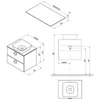 Столешница под раковину Ravak Comfort 80 X000001380 Белая — фото 4, Раковины