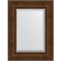 Зеркало Evoform Exclusive 82х62 BY 3403 с фацетом в багетной раме - Состаренная бронза с орнаментом 120 мм — фото 1, Мебель для ванной