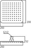 Верхний душ Ideal Standard Ideal Rain Cube B0024AA Хром — фото 5, Верхние души