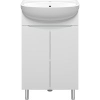 Товар: Тумба с раковиной Misty Смайл 50 УТ000013111 Белая - фото 2 Тумба с раковиной Misty Смайл 50 УТ000013111 Белая — фото 2, Мебель для ванной