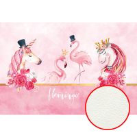 Фреска детская Ortograf Детские 33750 Фактура флок FLK Флизелин (4*2,7) Розовый, Животные/Птицы — фото 1, Фрески