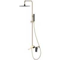 Душевая система Boheme Q 148-GB.2 Золото Черная — фото 1, Душевое оборудование. Душевая программа