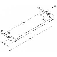 Товар: Полотенцедержатель Kludi Ambienta 5398005 Хром - фото 3 Полотенцедержатель Kludi Ambienta 5398005 Хром — фото 3, Полотенцедержатели