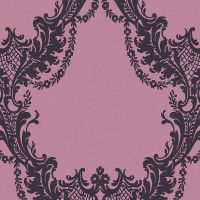 Обои LOYMINA Boudoir GT1 020 Флизелин (1*10,05) Сиреневый/Розовый/Черный, Вензель/Орнамент — фото 1, Обои для стен