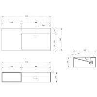 Товар: Раковина Abber Stein 100 L AS2640-1.0 L Белая матовая - фото 7 Раковина Abber Stein 100 L AS2640-1.0 L Белая матовая — фото 7, Раковины подвесные
