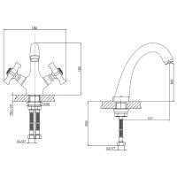 Товар: Смеситель для раковины Orange O-Classic M76-021cr Хром - фото 2 Смеситель для раковины Orange O-Classic M76-021cr Хром — фото 2, Смесители