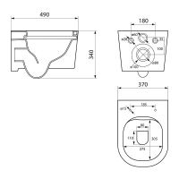 Товар: Унитаз Point Веста PN41701 подвесной с сиденьем Микролифт - фото 6 Унитаз Point Веста PN41701 подвесной с сиденьем Микролифт — фото 6, Унитазы