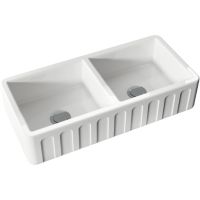 Кухонная мойка Kerasan Hannah Surrey 100 545101 Белая — фото 1, Кухонные мойки