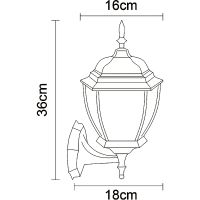 Настенный светильник Artelamp Pegasus Прозрачный Черный с золотом арт-A3151AL-1BN — фото 5, Уличное освещение
