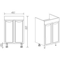 Товар: Тумба под раковину VIANT Лима 50 VLIM50CO-T2ST Белая - фото 5 Тумба под раковину VIANT Лима 50 VLIM50CO-T2ST Белая — фото 5, Мебель для ванной