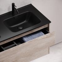 Тумба под раковину Sancos Libra 120 LB120-2EG подвесная Дуб галифакс натуральный — фото 13, Мебель для ванной