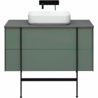 Тумба под раковину Allen Brau Reality 100 1.32007.CGM подвесная Олива матовая — фото 25, Тумбы под раковину