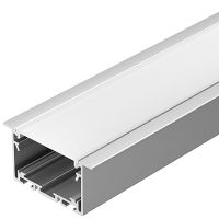 Профиль алюминиевый Arlight S2-Linia 029470 встраиваемый прямоугольных светильников Серебристый — фото 1, Профили для светодиодных лент