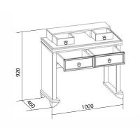 Товар: Туалетный столик Бриклаер Кантри 100 4627125414138 Бежевый дуб прованс - фото 8 Туалетный столик Бриклаер Кантри 100 4627125414138 Бежевый дуб прованс — фото 8, Мебель для ванной