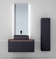 Тумба под раковину Jorno Strong 100 Str.01.100/P/A подвесная Антрацит — фото 8, Тумбы под раковину