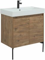 Тумба под раковину Aquanet Nova Lite 75 298852 подвесная Дуб рустикальный — фото 5, Мебель для ванной